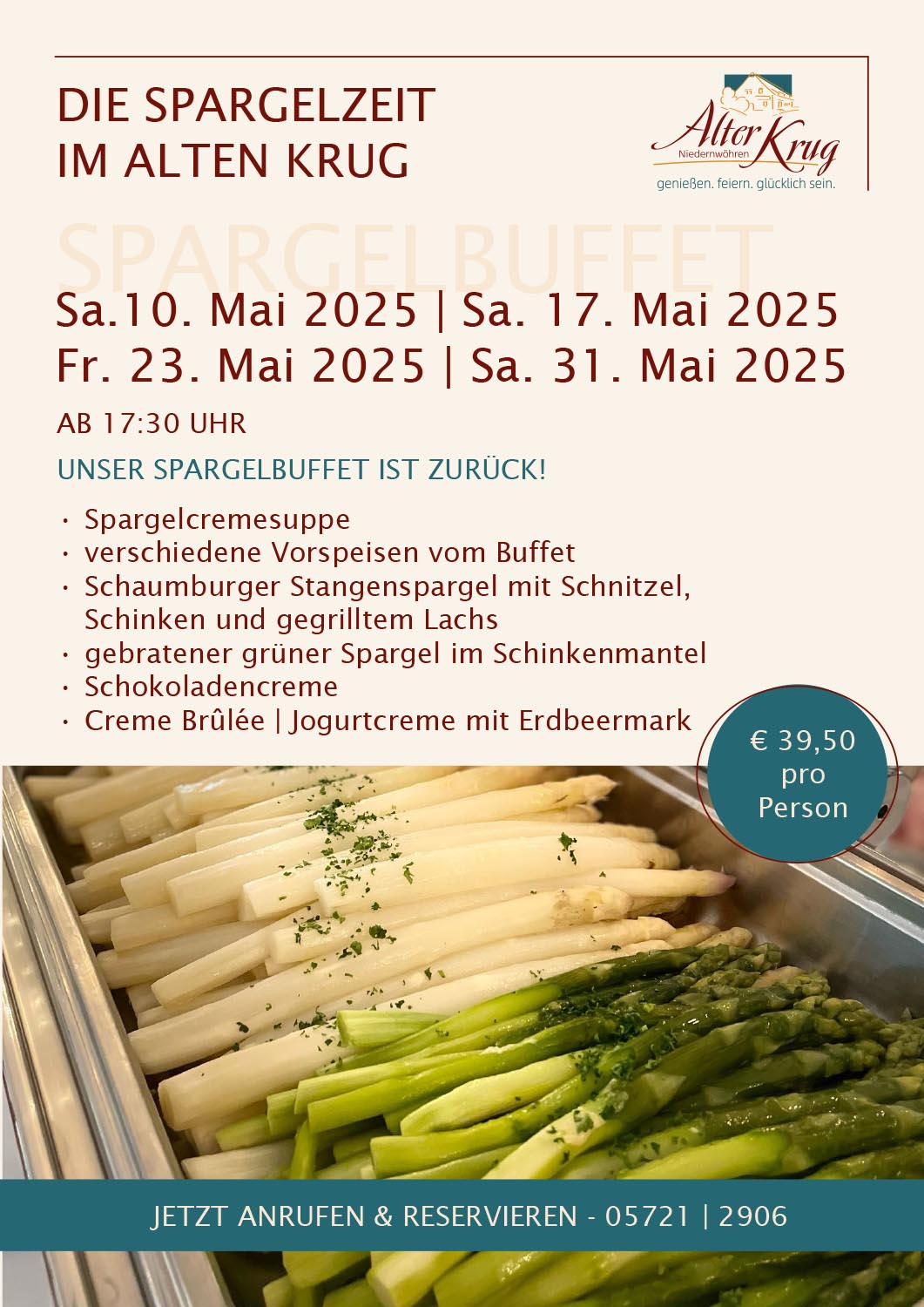 Alter Krug Niedernwöhren | Gaststätte | Spargelzeit