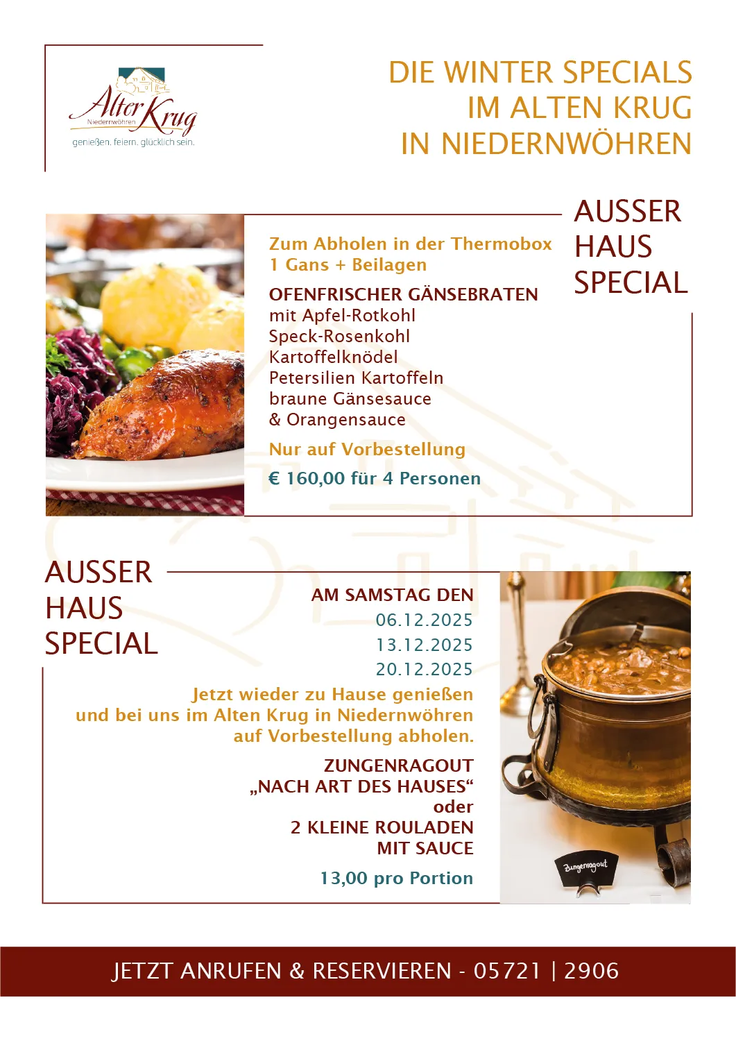 Alter Krug Niedernwöhren | Gaststätte | Winter- und Adventszeit Special Alter Krug Niedernwöhren | Gaststätte | Winter- und Adventszeit Special